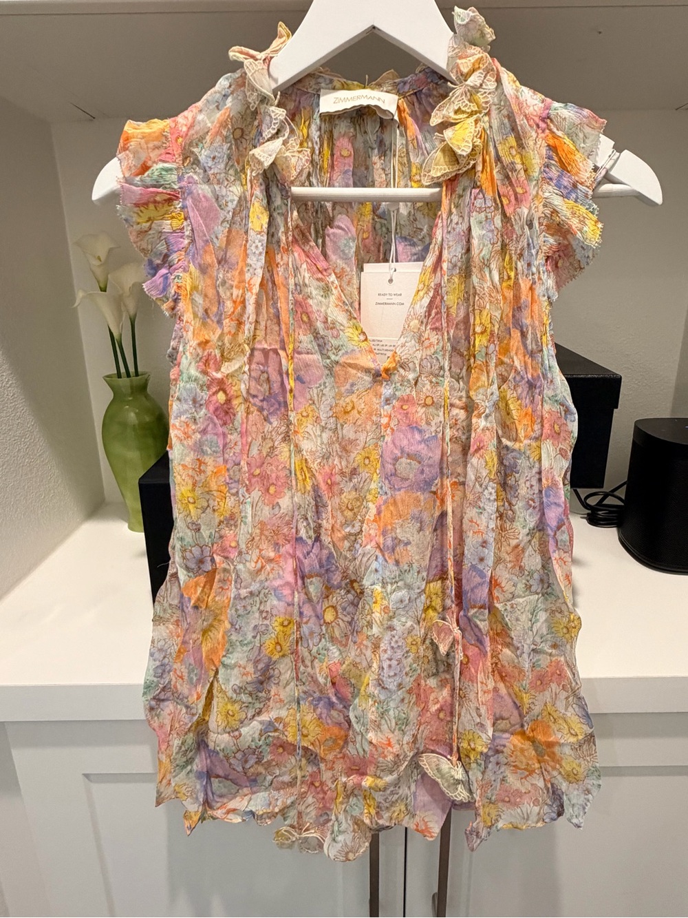 Zimmermann Butterfly Floral Print Top - Picture 2 of 6